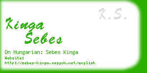 kinga sebes business card
